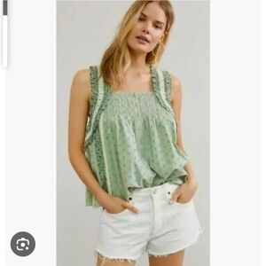 House Of Harlow 1960/ Peach Sleeveless Babydoll Top/ Cotton/ Size US M